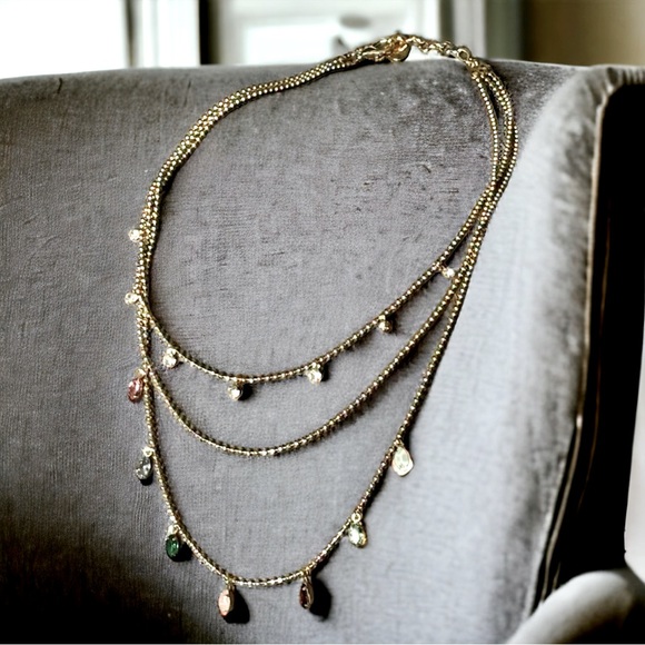 STELLA & RUBY “Twinkle Toes” Layered Multi Colored Necklace - Picture 7 of 7